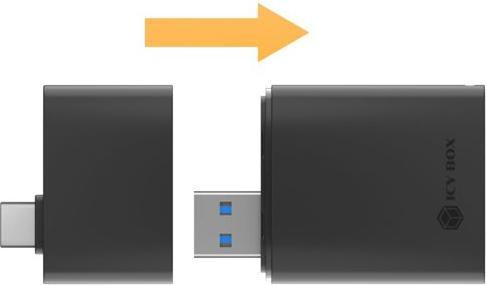 Actual product image Icy Box IB-CR204-CU3 (USB-C 3.2 Gen 1)