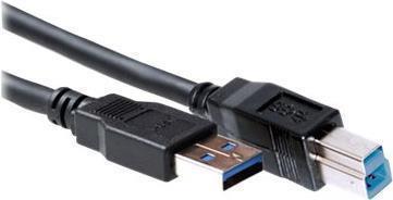 Produktbild ACT USB 3.0 A male USB B male 3,00 m USB3.0 CABLE AM-BM 3.00M (3 m, USB 3.2 Gen 1)