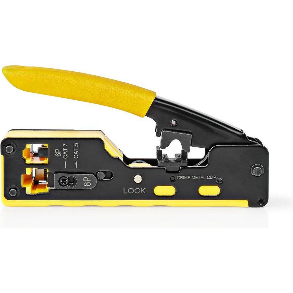 Nedis, Pinza, Pinze a crimpare CAT5 / CAT5e / CAT6 / CAT6a / CAT7 / RJ12 / RJ45 Estrazione / Taglio / Pinze