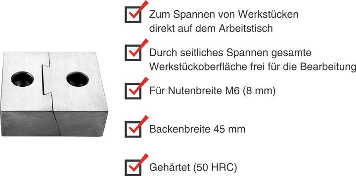 Produktbild Paulimot Niederzug-Spanner M6 / 8 mm, 45 mm Backenbreite