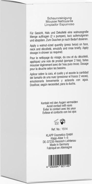 Actual product image Klapp C PURE Foam Cleanser 200 ml (Cleansing Foam, 200 ml)