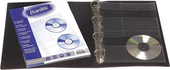 Actual product image Bantex CD lommer t/2 pcs clear 290x210mm 2074 5pcs/pak - (5 pcs.)