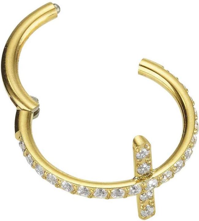 Immagine prodotto Bijouteria Piercing orecchio (Titanio, Vetro (di orologio), Rivestimento in PVD (colore oro))