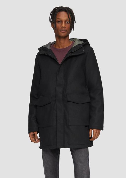 Immagine prodotto S.Oliver Outdoor-Mantel Kapuzen-Mantel aus Wollmix mit gestepptem Innenfutter