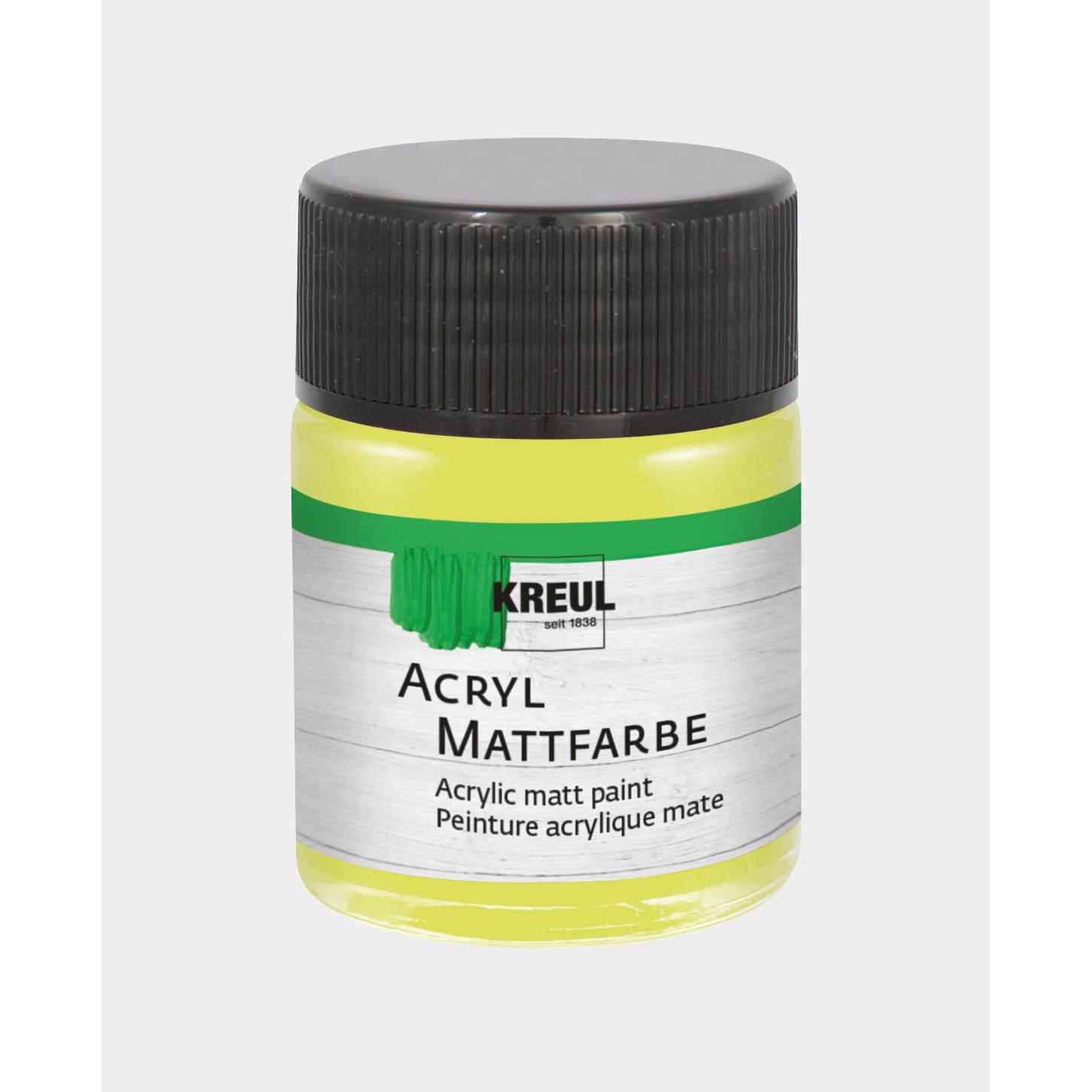 Thumbnail - Kreul, Künstlerfarbe + Bastelfarbe, Acryl Mattfarbe, 50 ml (Lemon, 50 ml)