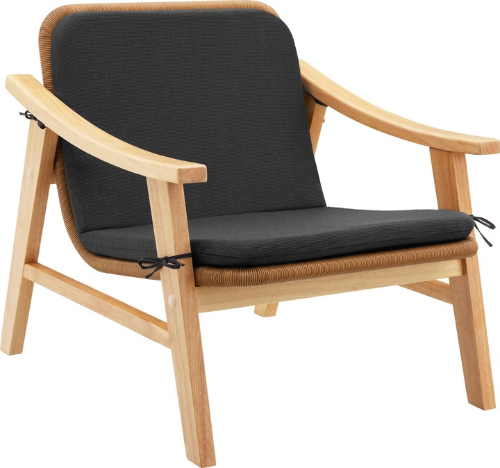 Immagine prodotto tectake Sedia in rattan Treviso, struttura in legno e cuscino