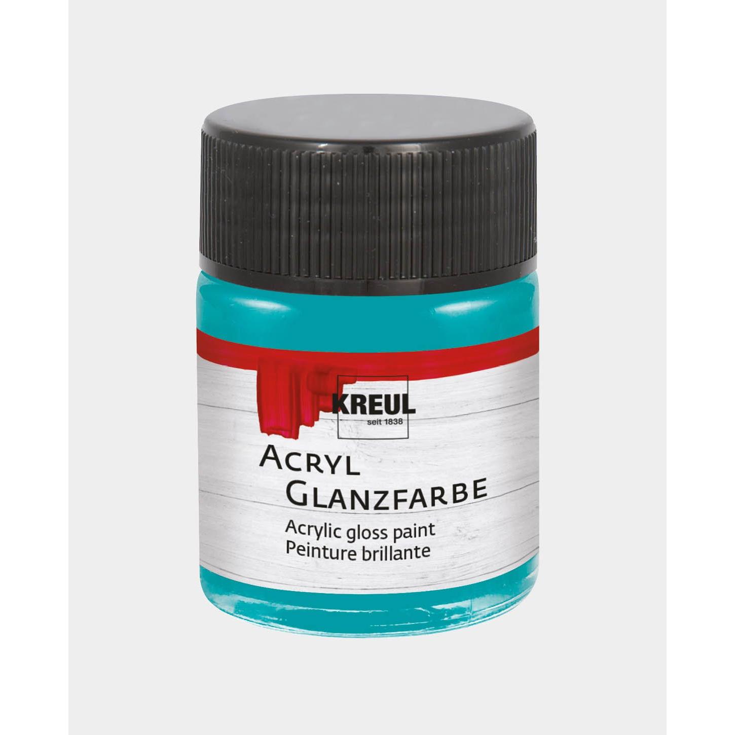 Thumbnail - Kreul, Künstlerfarbe + Bastelfarbe, Acryl Glanzfarbe, 50 ml (Türkis, 50 ml)