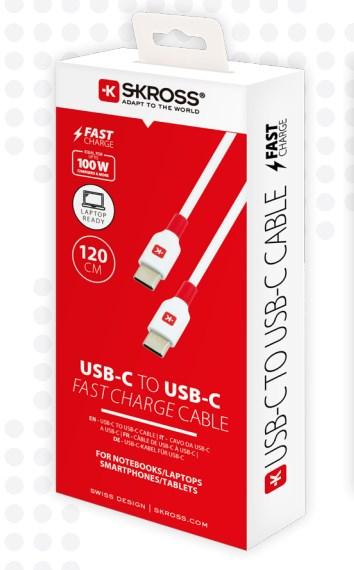 Actual product image Skross USB C — USB C (1.20 m, USB 2.0, 100 W)