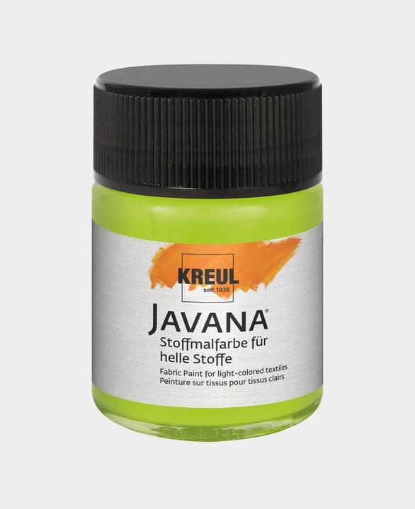 Produktbild Kreul Javana Stoffmalfarbe für helle Stoffe, 50 ml (Leuchtgrün, 50 ml)