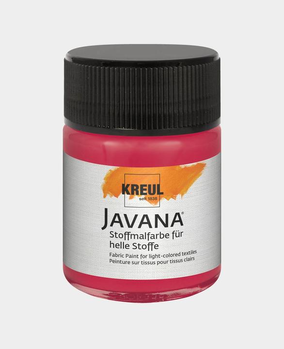 Produktbild Kreul Javana Stoffmalfarbe für helle Stoffe, 50 ml (Rubinrot, 50 ml)