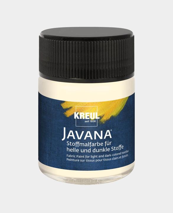 Produktbild Kreul Javana Stoffmalfarbe für helle und dunkle Stoffe, 50 ml (Vanille, 50 ml)