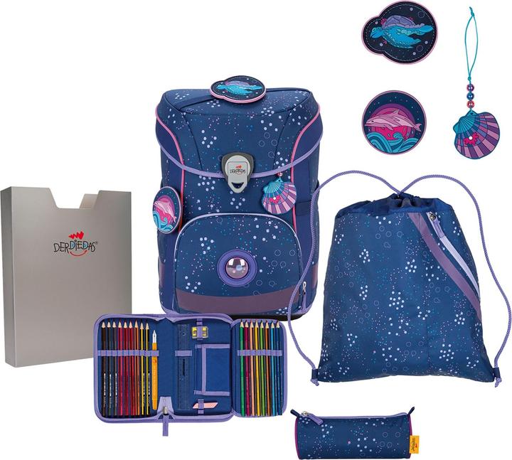 Pink, Dark Blue, Lilac