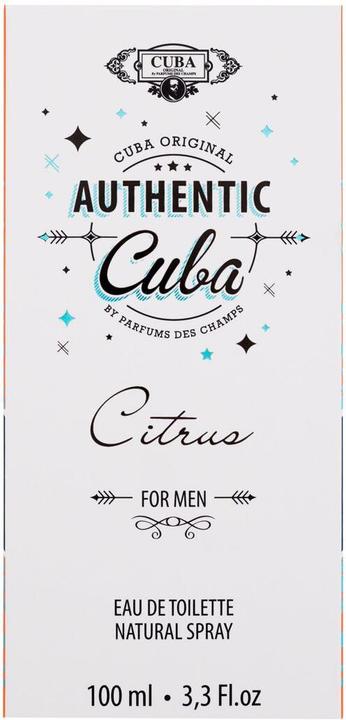 Actual product image Cuba Authentic Citrus (Eau de toilette, 100 ml)