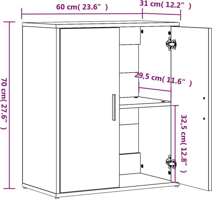 Produktbild vidaXL Sideboard (60 x 31 x 70 cm)