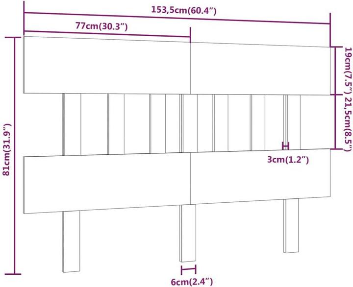 Immagine prodotto vidaXL Aylice (153,5 x 3 x 81 cm)