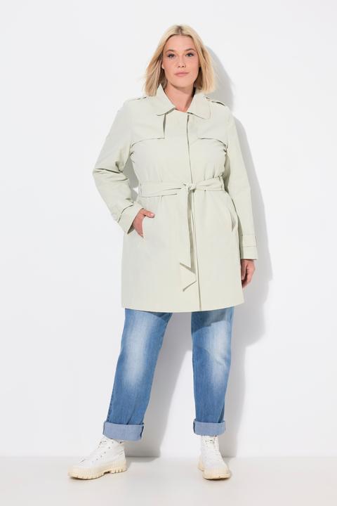 Produktbild Ulla Popken Trenchcoat, A-Linie, Hemdkragen, Bindegürtel (46, 48)