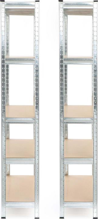 Produktbild Wiltec Set 2x Schwerlastregal verzinkt 180x90x30cm Steckregal 875kg Werkstatt