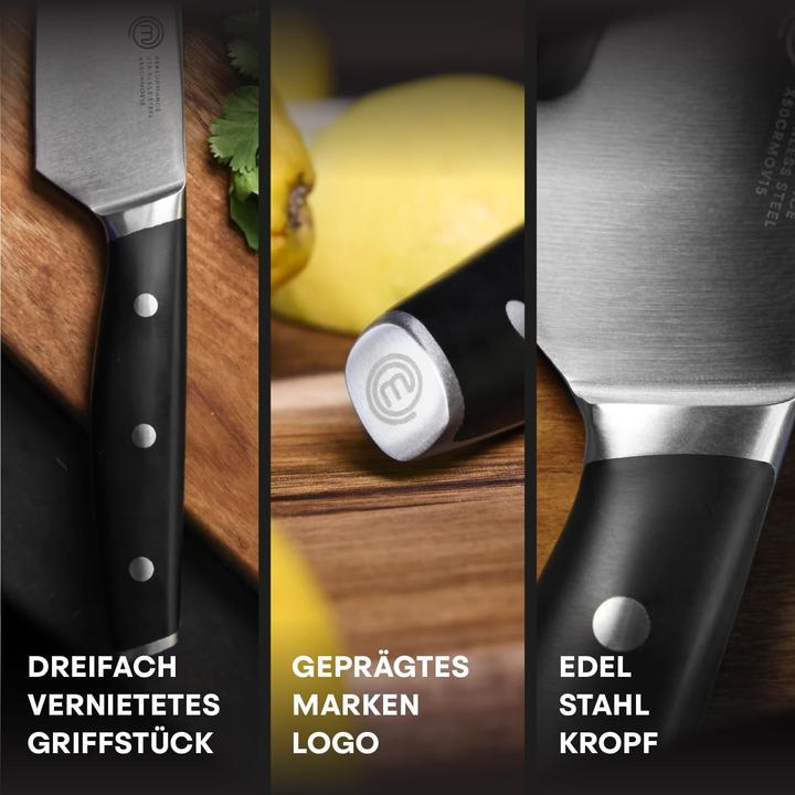 Produktbild Masterchef Professionelles 15-teiliges Messerset mit Messerblock und Schärfer