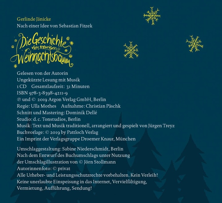 Immagine prodotto La storia dell'albero di Natale triste (Sebastian Fitzek, Gerlinde Jänicke, Tedesco)