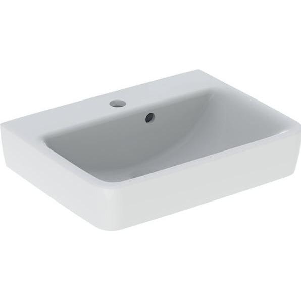Geberit, Waschbecken, Handwaschbecken Renova Plan 50 cm wei mit KeraTect Spezialglasur 501628008 (380 mm, 500 mm)
