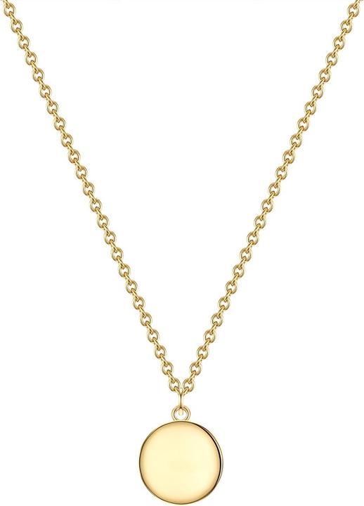 Immagine prodotto Glanzstücke München Catena da donna a cerchio in argento giallo e oro 40,0 cm di base + 5,5 cm di estensione - 31360 (Argento, 40 - 45 cm)