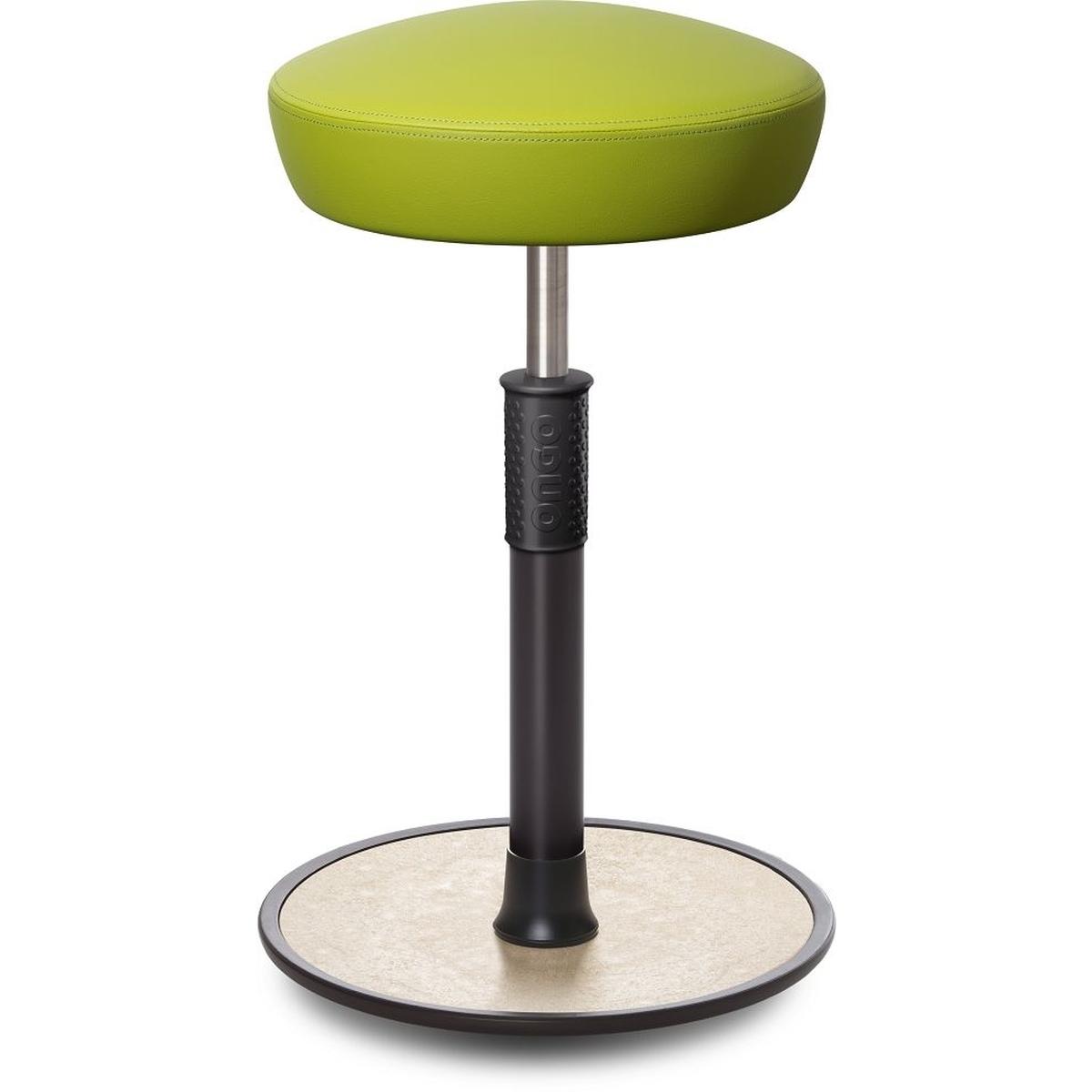 Ongo, Bürostuhl, Sitz- Stehhocker Free Tall Hutsitz skai Kunstleder Hellgrün schwarz /creme