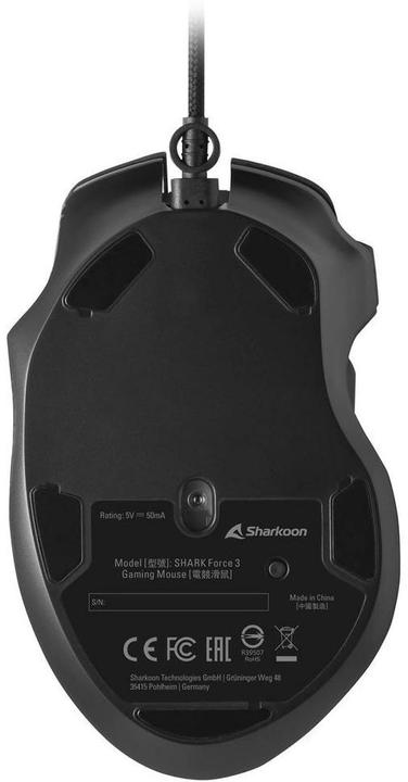 Productafbeelding Sharkoon SHARK Force 3 zwart OPT U (Bedraad)