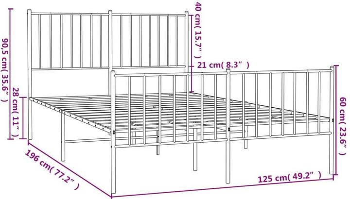 Image du produit vidaXL Bettgestell (120 x 190 cm)