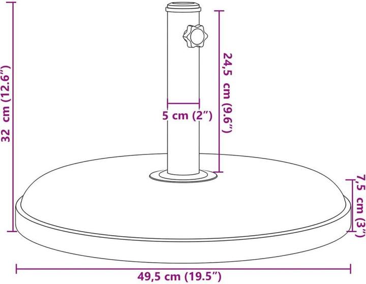 Actual product image vidaXL Sonnenschirmständer