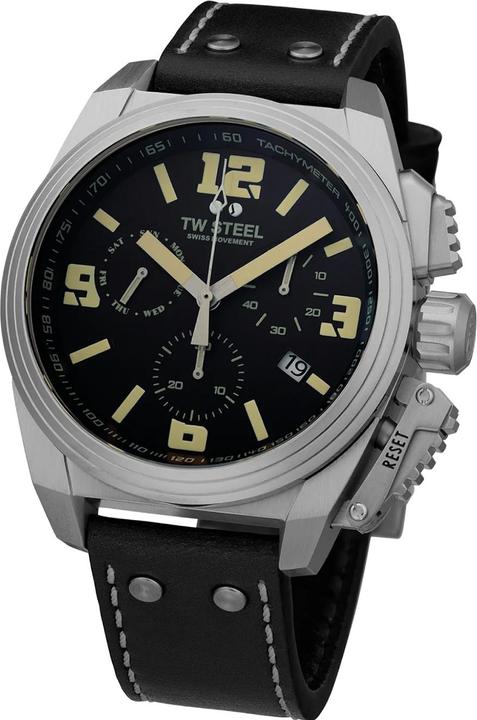Produktbild TW-Steel TW1111 Canteen Chronograph Herrenuhr 46mm 10ATM (Chronograph, 46 mm)