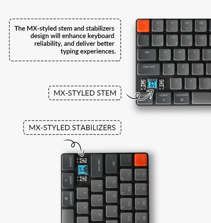 Image du produit Keychron K3 (DE, Filaire, Sans fil)