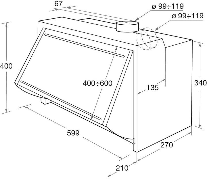 Produktbild Bauknecht DE 5360 SG/1 (Zwischenbauhaube)
