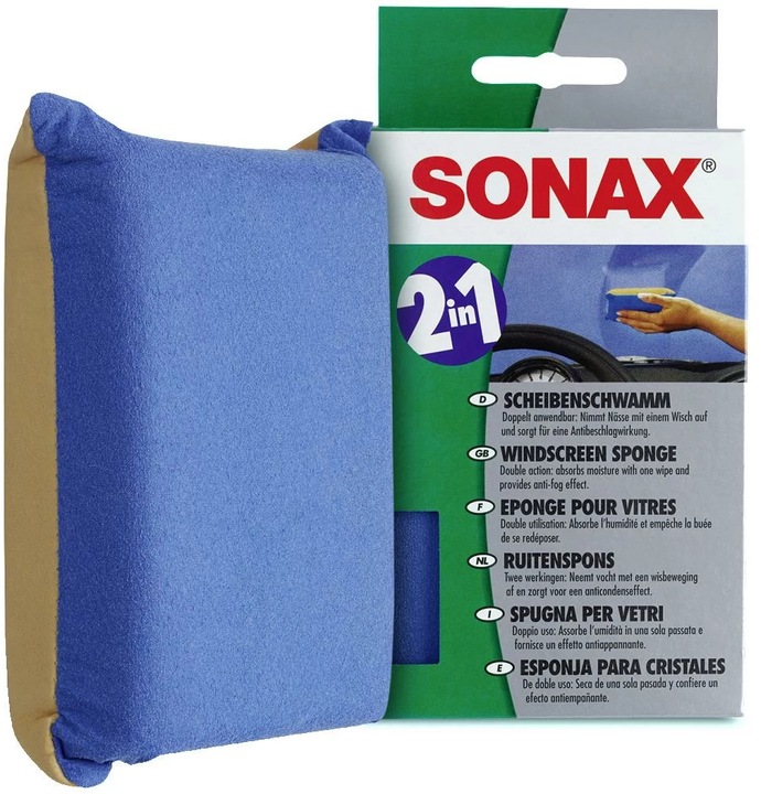 Actual product image Sonax Windscreen Sponge 2in1