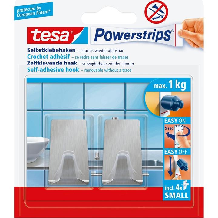 Produktbild tesa Powerstrips Haken SMALL Metall eckig