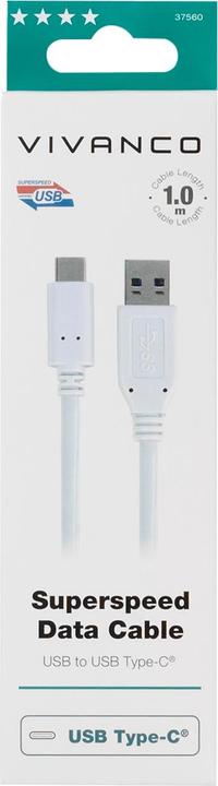 Actual product image Vivanco USB 3.1 connection cable (1 m, USB 3.1)