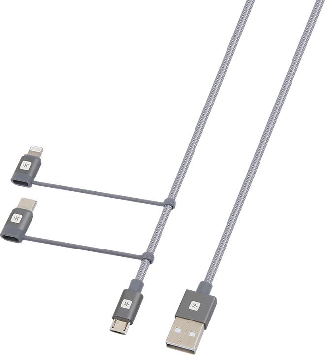 Actual product image Skross USB Charge and Sync Cable 3in1 Cable (1.20 m, USB 2.0, 36 W)