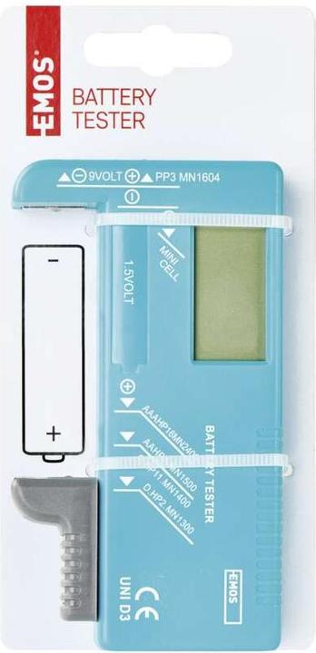 Actual product image Emos 2203003000 battery tester Black