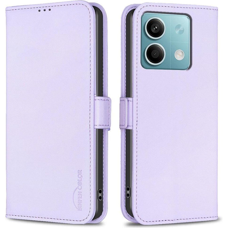 Binfen Color Xiaomi Redmi Note 13 5G - BINFEN Flip Case Hülle lila (Xiaomi Redmi Note 13 5G), Smartphone Hülle, Violett