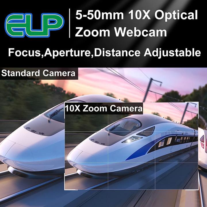 Actual product image ELP USB Webcam mit Optischem Zoom und Variablen Fokus (2 Mpx)