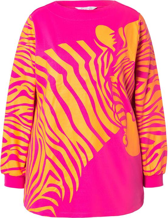 Produktbild Miamoda Sweatshirt, A-Linie, Zebra-Muster, weiter Langarm (48)