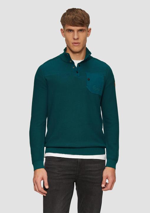 Produktbild S.Oliver Strickpullover Sportiver Strick-Troyer im Fabricmix (L)