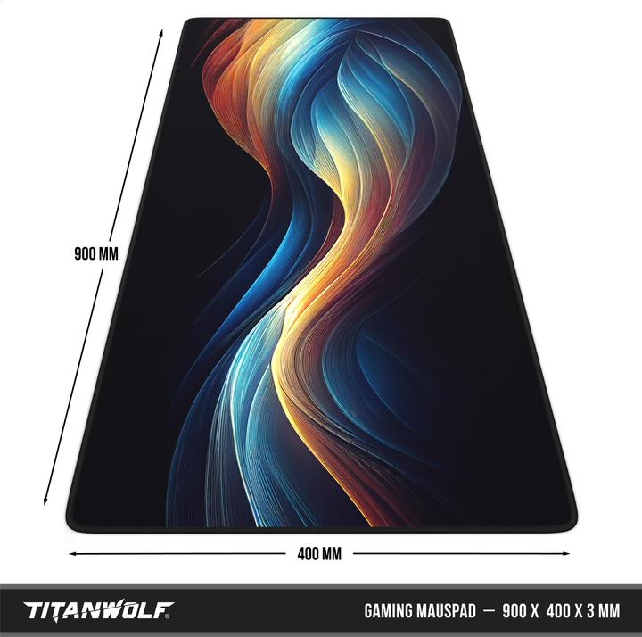 Actual product image Titanwolf Gaming Mouse Pad, 900 x 400mm XXL Speed Gaming Mouse Mat, Mousepad Extra Large Surface Abstract (XXL)