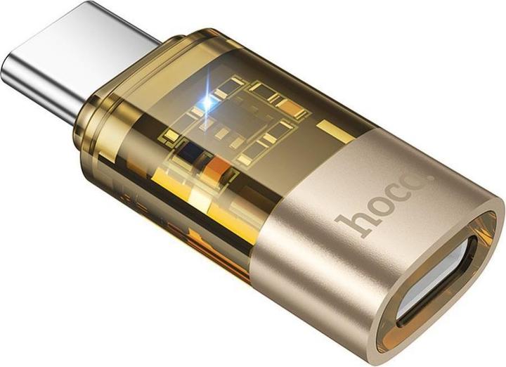 Produktbild Hoco Cable Adapter USB C to Lightning UA36D transparent gold (Lightning, USB Typ C)