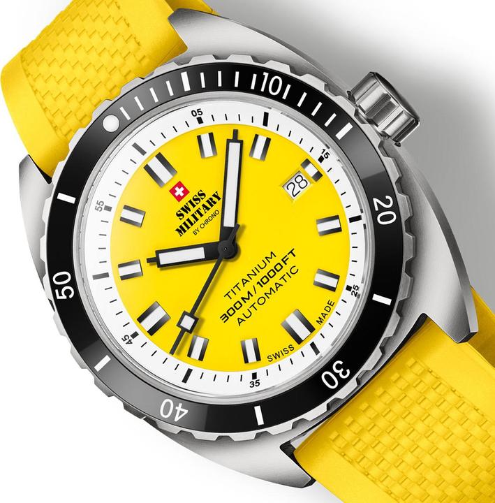 Produktbild Swiss Military SMA34100.11 Diver Titanium Automatik 42mm 30ATM (Taucheruhr, 42 mm)