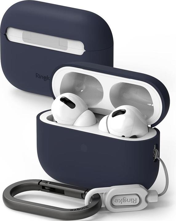 Ringke Silicone Apple Airpods Pro 1/2 Bleu Nuit (Sac pour écouteurs)
