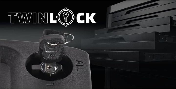 Actual product image SW-Stahl Z3208 Professional workshop trolley TT802 blue I 8 drawers I 3 drawers filled I 304 parts I