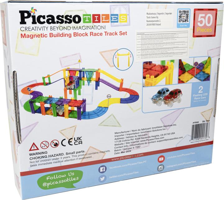 Actual product image PicassoTiles Race Car Track Set