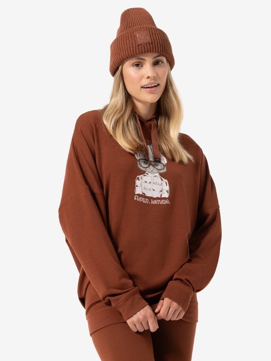 Actual product image Super Natural W Snow Cat Hoodie (L)