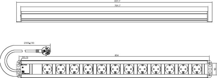 Produktbild Bachmann HANDWERKER Steckdosenleiste (12 x, CEE 7/3, 2 m)