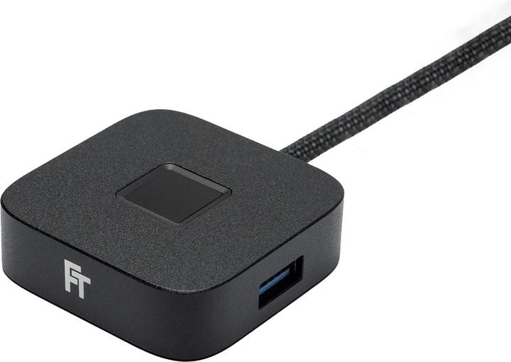 FeinTech FPS400 Fingerabdruck-Sensor für Windows Hello mit USB 3.0 Hub | schwarz